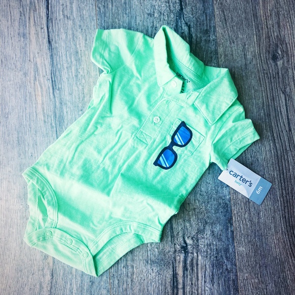 NWT Carter's Onesie with sunglasses In pocket - Picture 1 of 4